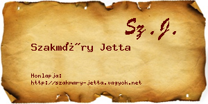 Szakmáry Jetta névjegykártya
